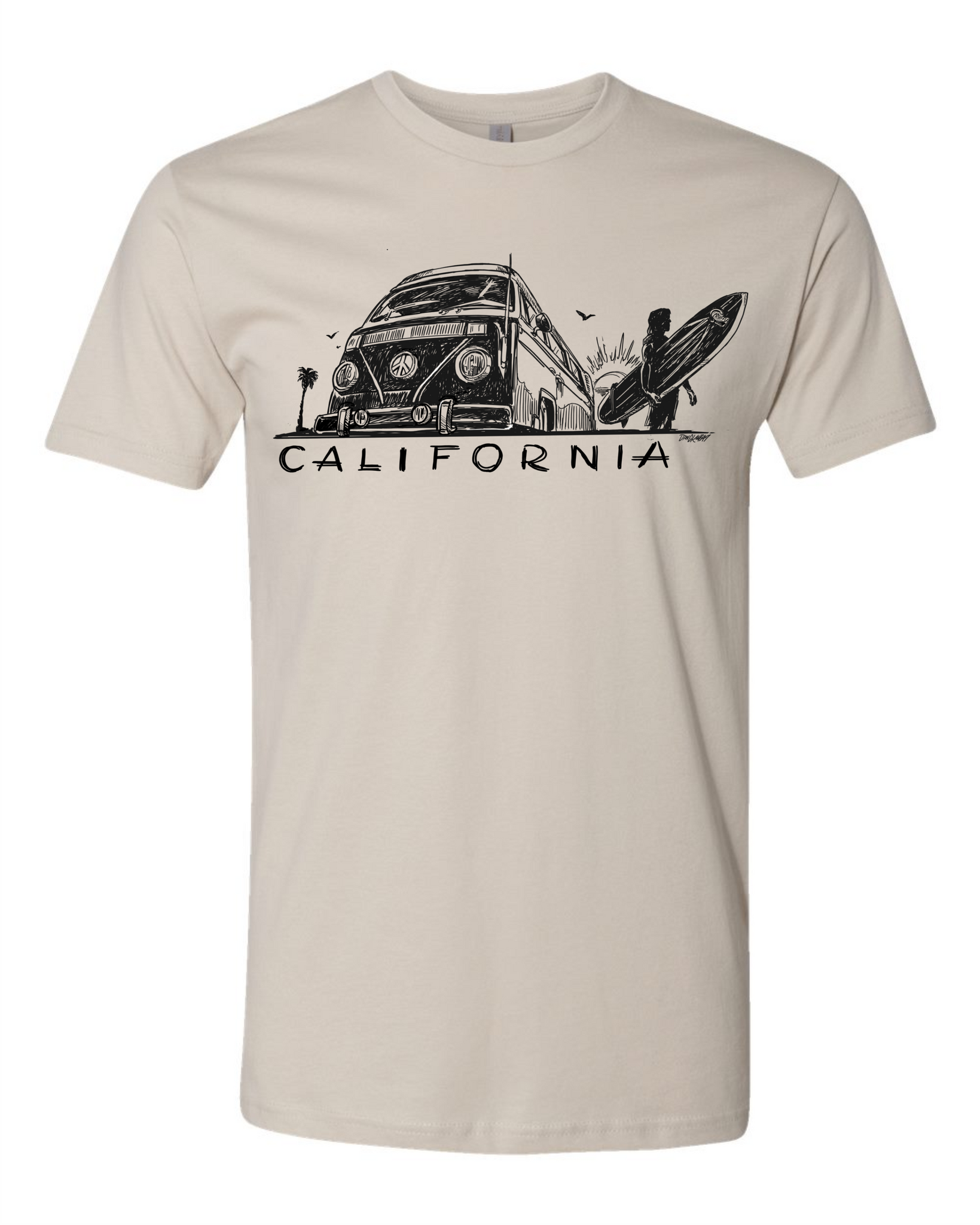 Cali Surf Bus / DTG: Direct to Garment / Unisex Tee